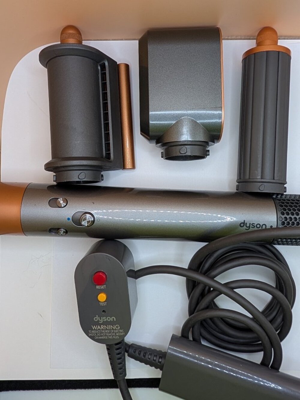 Dyson Airwrap Hair Styling Set with 3 Attachments Copper/Nickel HS05